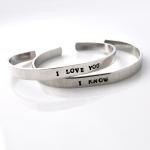 Personalized metal cuff bracelet, c..