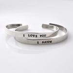Personalized metal cuff bracelet, c..