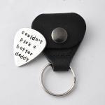 Guitar Pick with case, Hand Stamped..