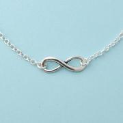 Silver infinity Necklace, everyday Necklace, infinity jewelry, everlasting lover, enternity, gift for BFF