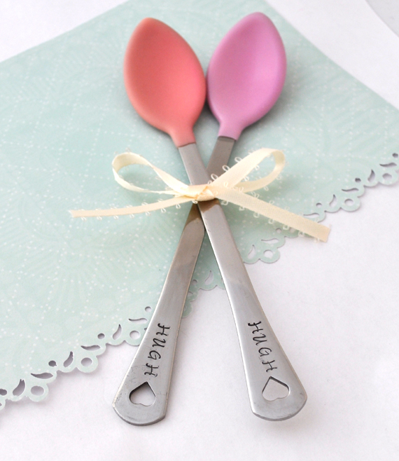 Personalized Baby Spoon Set Of Two(2) Baby Shower Gift, Mom, Baby Feeding  Baby Boy Blue Set, Bab on Luulla